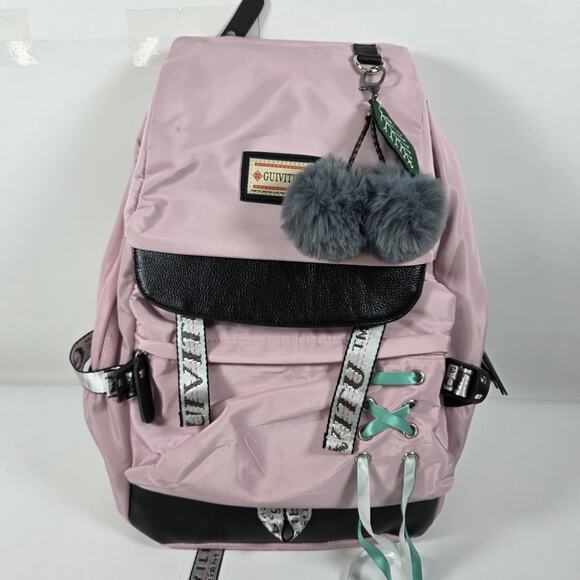 GUIVITU Girls Backpack School Children Bookbag Casual Pink Pencil Case Large - Picture 8 of 16